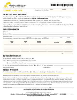 Extended Health Claim Form