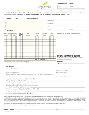 Dental Claim Form