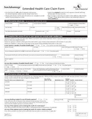 Extended Health Care Claim Form