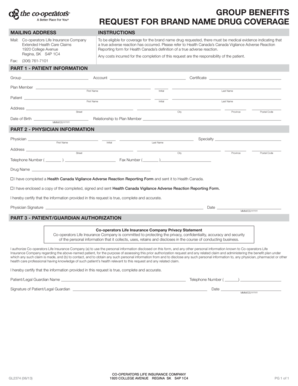 Request for Brand Name Drug Coverage