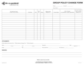 Group Policy Change Form