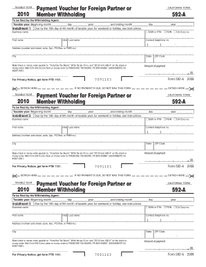 California Form 592-A