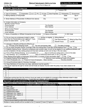 USAble Life Group Insurance Application