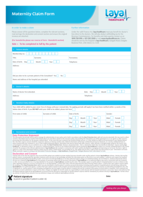 Maternity Claim Form