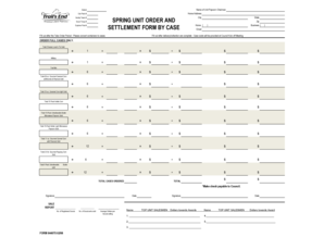 Scout Popcorn Order Form