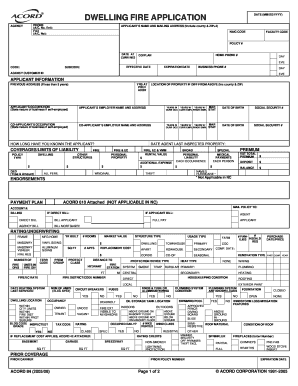 Dwelling Fire Insurance Application Form