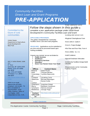 Pre- Application Guide - USDA Rural Development