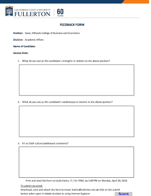 Feedback Form - DMCBE