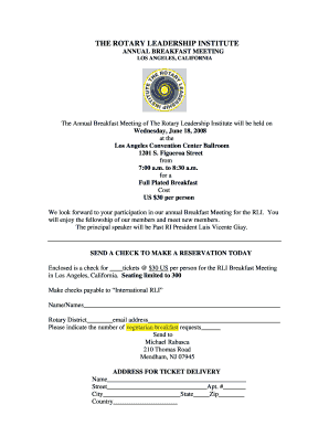 Annual Breakfast - Rotary Leadership Institute