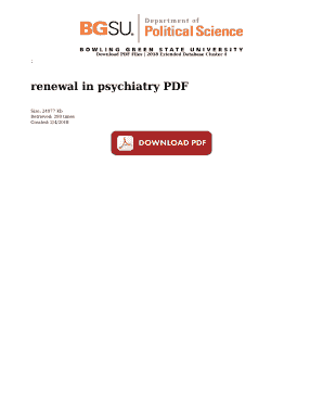 RENEWAL IN PSYCHIATRY PDF MANUAL Nowadays it - El Tesoro