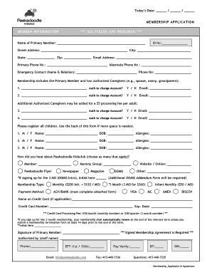MEMBERSHIP APPLICATION MEMBER