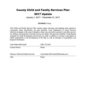 County Child and Family Services Plan 2017 Update