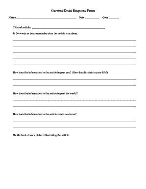 Fillable Online Science Current Events Form Fax Email Print - pdfFiller