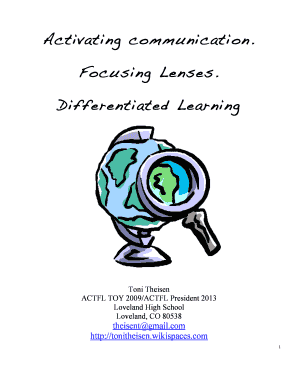 Activating communication. Focusing Lenses - Toni Theisen
