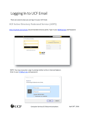 Ucf Email - Fill Online, Printable, Fillable, Blank | pdfFiller