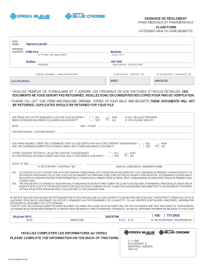 demande de rglement claim form * veuillez remplir ... - Orizon Mobile