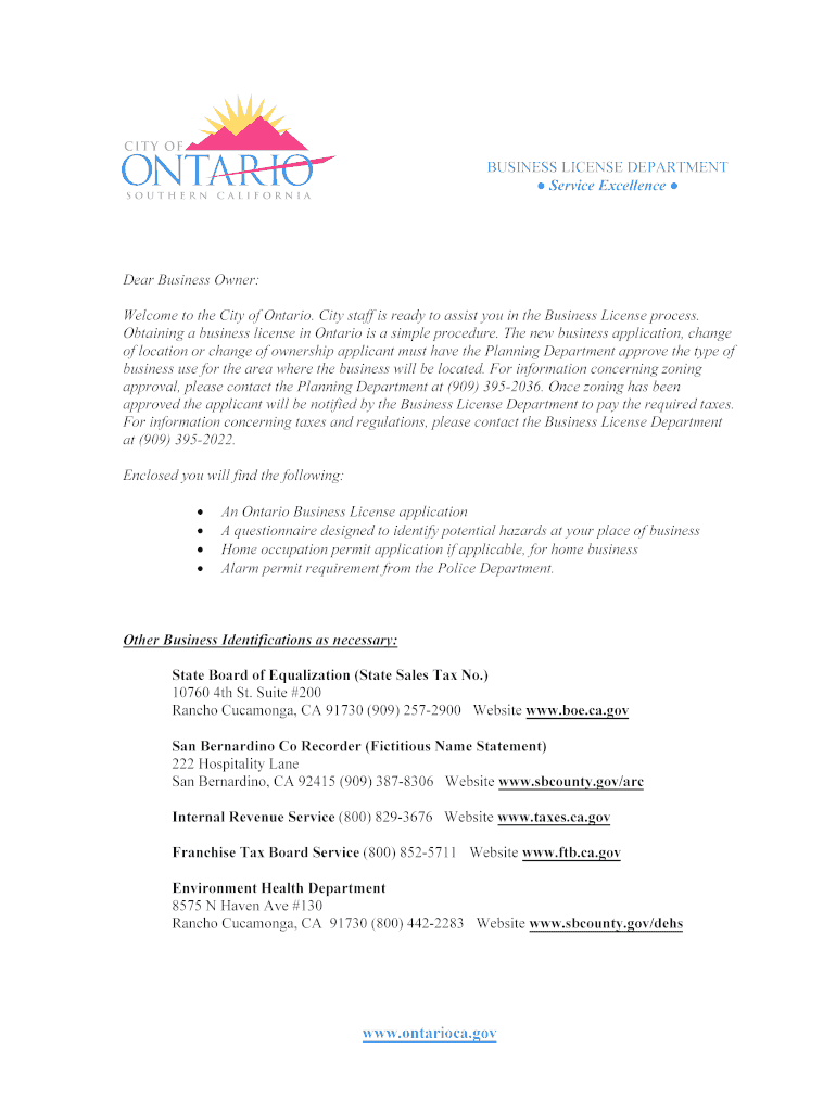 City staff is ready to assist you in the Business License process Preview on Page 1