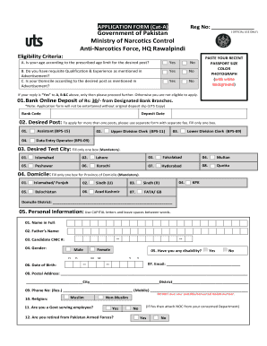 APPLICATION FORM (Cat-A)