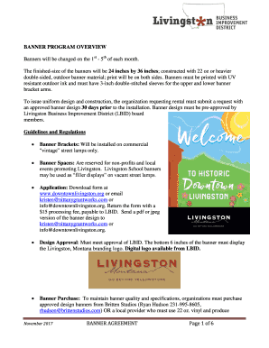 Fillable Online Banner Program Overview Fax Email Print Pdffiller