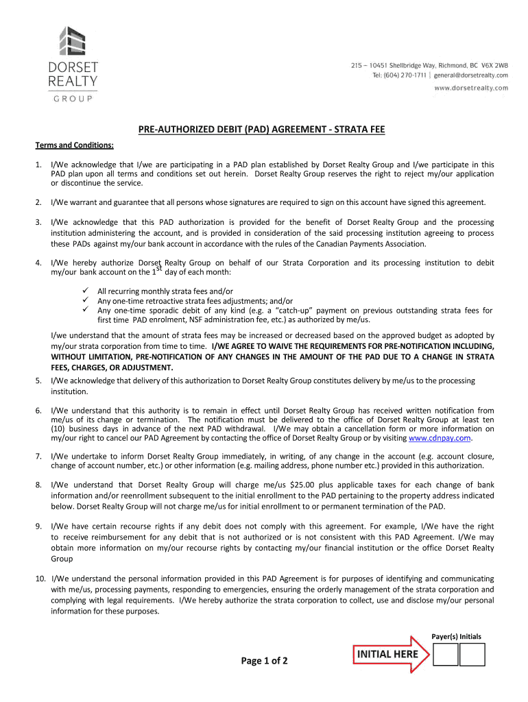 agreement strata fee Preview on Page 1