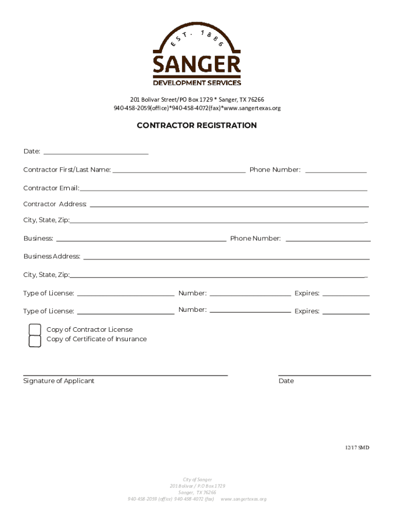 city of sanger permits Preview on Page 1