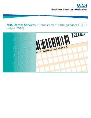 Fillable Online Nhs Dental Services Completion Of Form Guidance Fp170 Fax Email Print Pdffiller