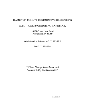 Handbook Electronic Monitoring - Hamilton County, IN