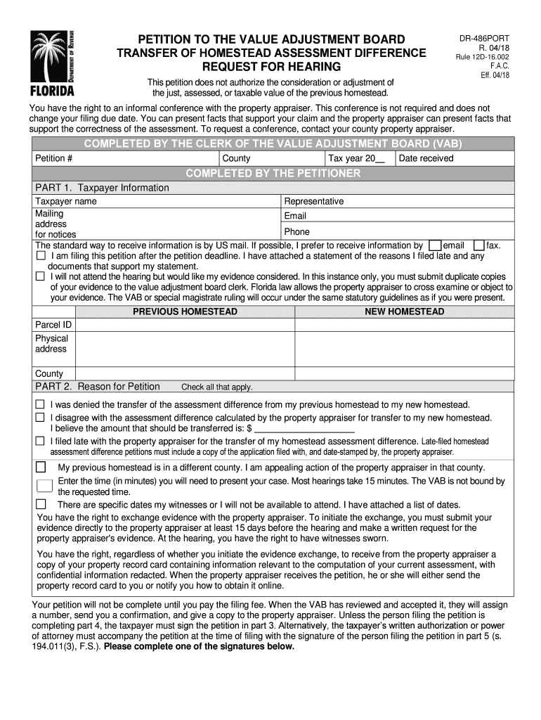 form dr 486port Preview on Page 1