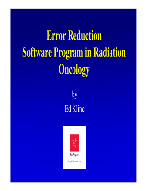 Error Reduction Software Program in Radiation Oncology