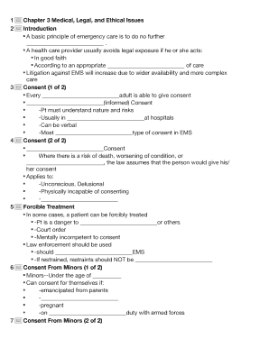 1 Chapter 3 Medical, Legal, and Ethical Issues 2 ...