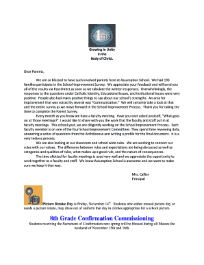 OLA Parent Participation Hours Our Lady of the Assumption...