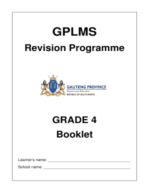 Revision Programme GRADE 4 Booklet - teaching connections