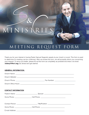 Pastor Sam Meeting Request Form