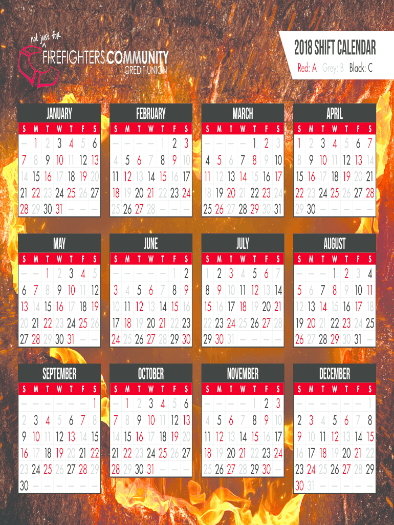 Fillable Online 2018 ABC Shift Calendar. 2018 ABC Shift Calendar Fax