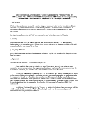 Canada Visa Application Consent Form