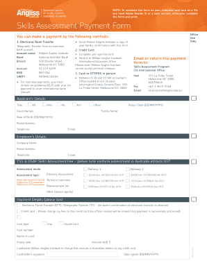 william angliss skills assessment
