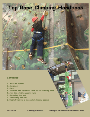 Fillable Online Top Rope Climbing Handbook - Daradgee Environmental ...