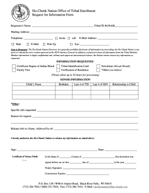 ho chunk nation enrollment office