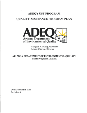 Quality Assurance Program Plan - Arizona Department of ...