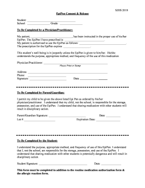 EpiPen Consent & Release Form
