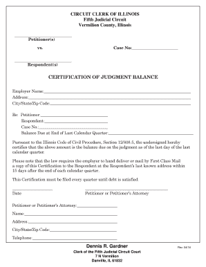Vermilion County Circuit Clerk Forms - Fill Online, Printable, Fillable,  Blank | pdfFiller