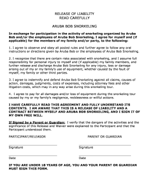 Aruba Bob Snorkeling Liability Waiver1.doc