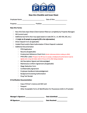 New Hire Checklist for Managers. Employee's Withholding Allowance Certificate
