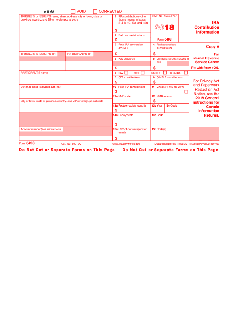 2018 form 5498 Preview on Page 1