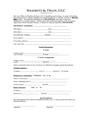 Fillable Online Seller Worksheet.doc Fax Email Print - pdfFiller