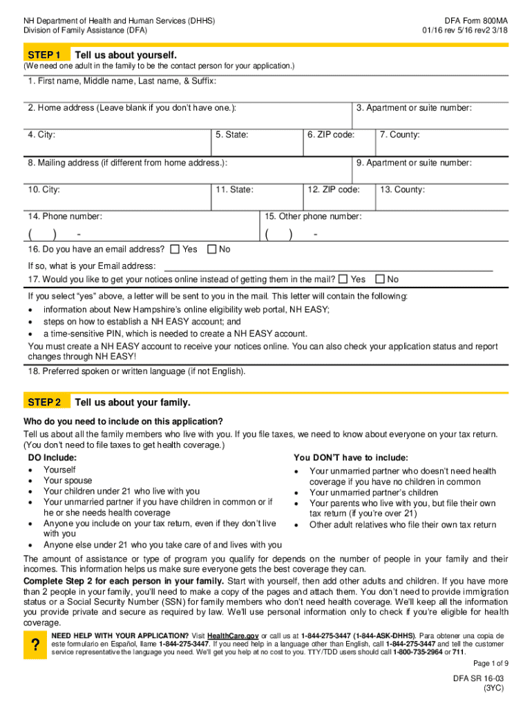 nh form application Preview on Page 1