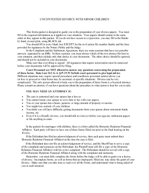 Fillable Online Divorce Packet - Georgia's Southern Judicial Circuit ...