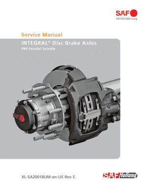 INTEGRAL Disc Brake Axles Service Manual - Cornhusker 800