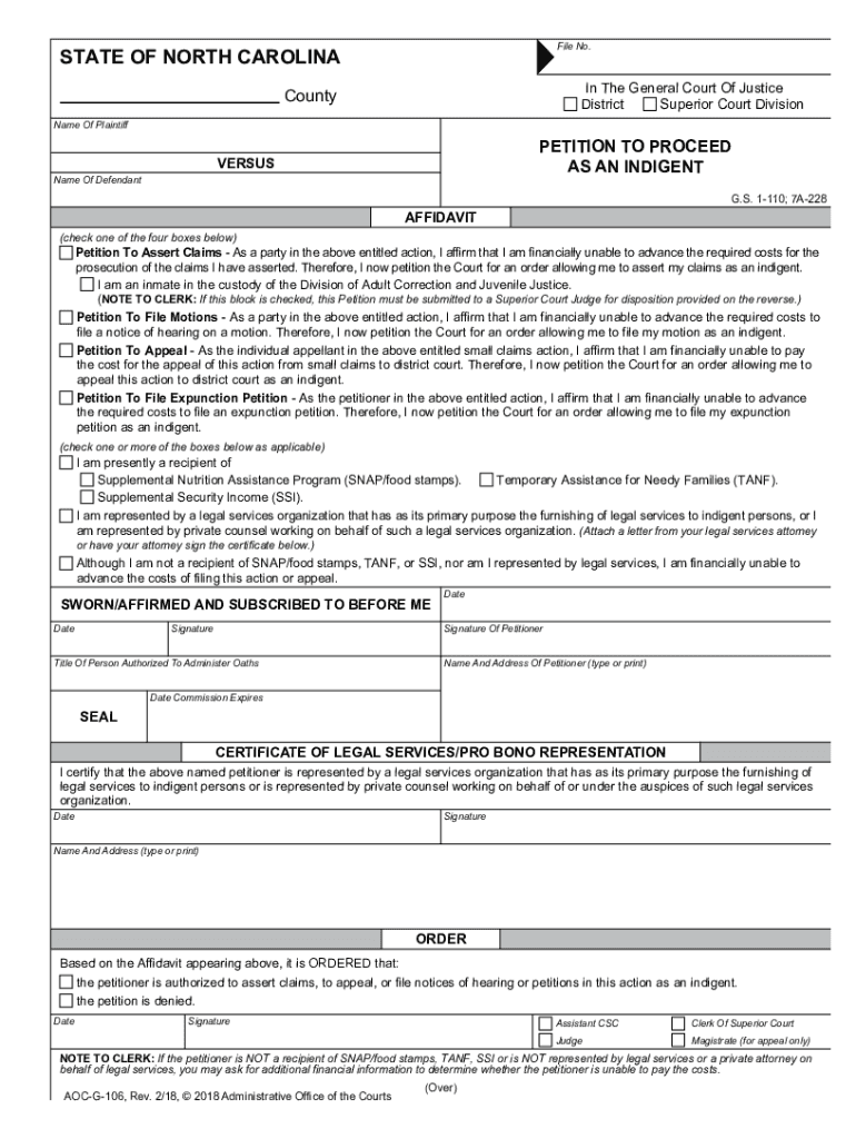 Petition to Sue Appeal File Motions As an Indigent Preview on Page 1