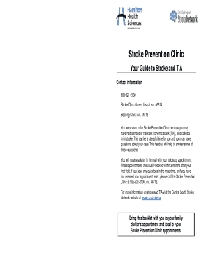 Stroke Prevention Clinic - your guide to stroke and TIA